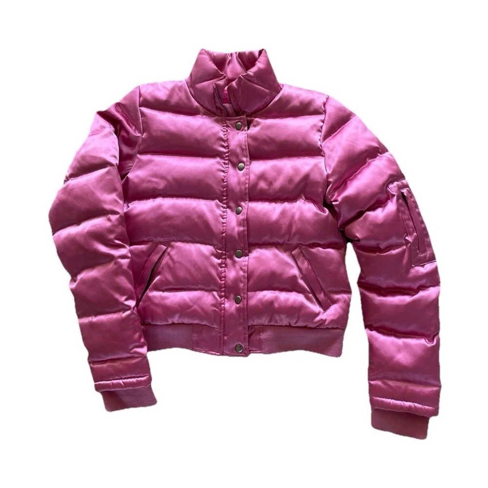 Juicy Couture Y2K vintage RARE mean girls pink puffer jacket small